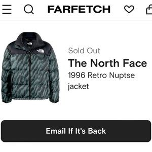 THE NORTH FACE PRINT NUPTSE JACKET - Men's Size S - NEW -NEVER WORN